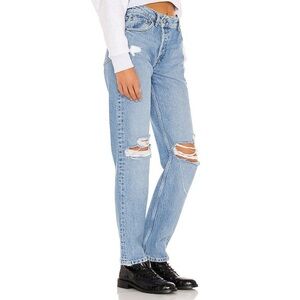 Boyish The Casey Straight Leg Distressed Jeans in Unfaithfully Yours 25
